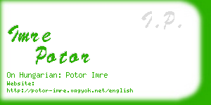 imre potor business card